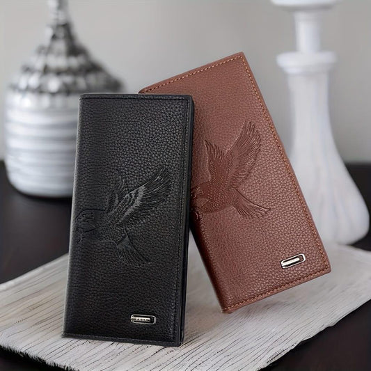 Long PU Leather Eagle Wallet
