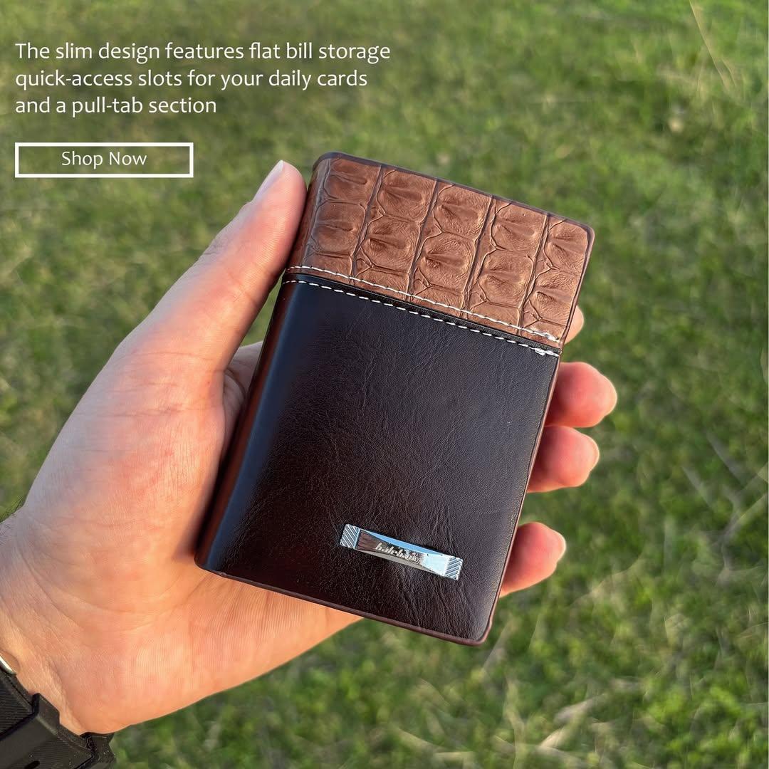 Balebaily Crocodile PU Leather Wallet
