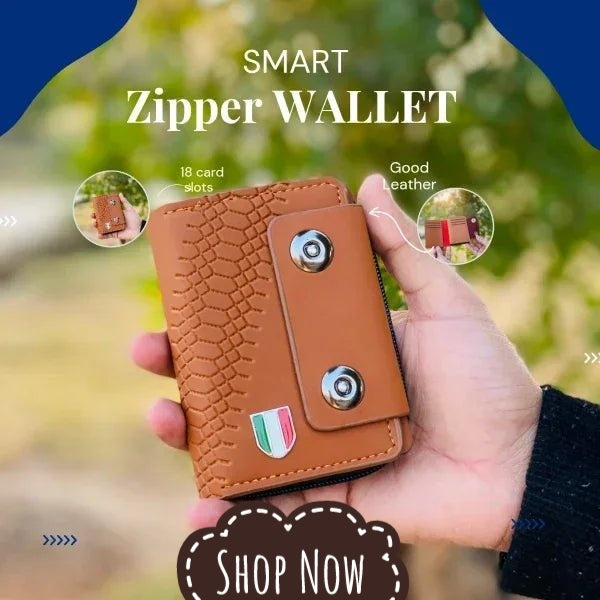 Imported Pu Leather Mini Zipper Wallet