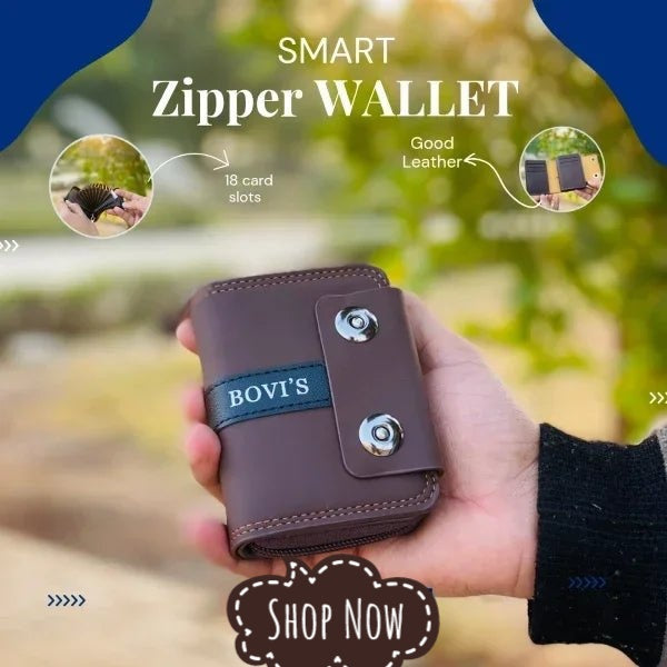 Imported Pu Leather Mini Zipper Wallet