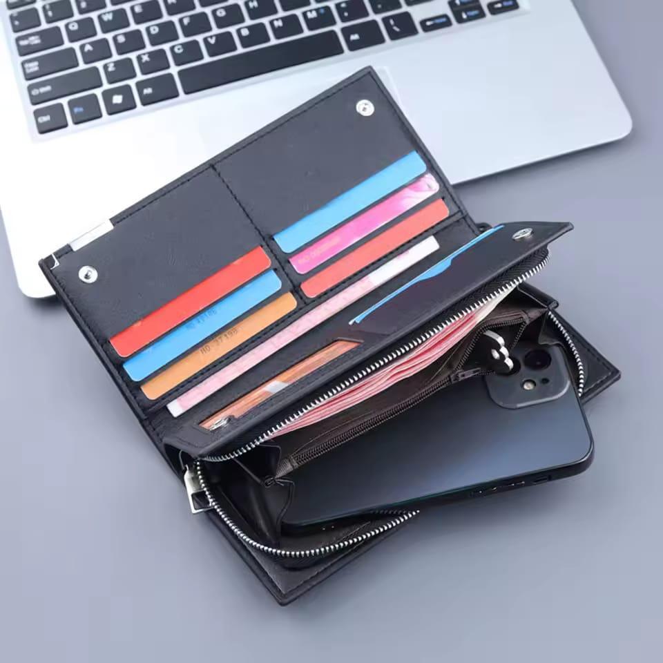 Premium Long Zip Wallet &amp; Card Holder – For Men &amp; Women